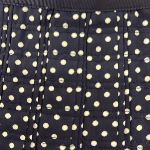 J Crew Navy Polka Dot Pleated Skirt - Picture 7 of 10